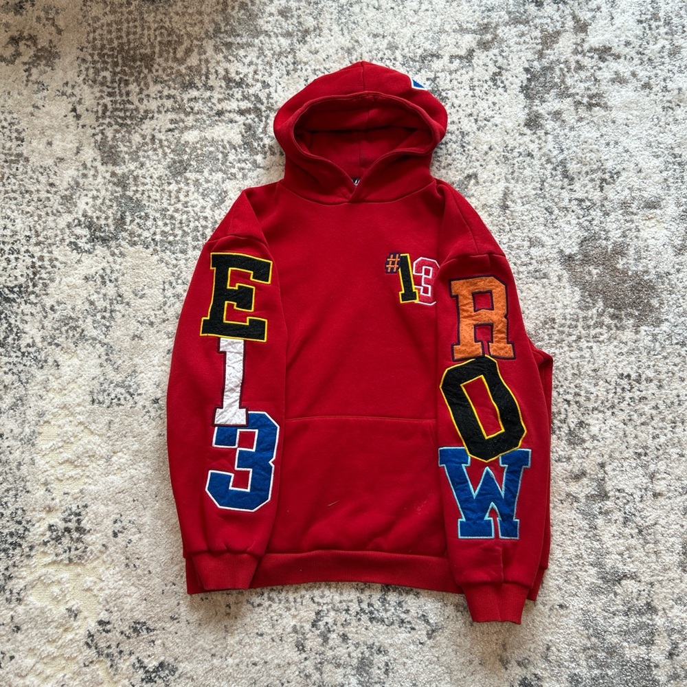 Men's Red Graphic Crewneck Sweater